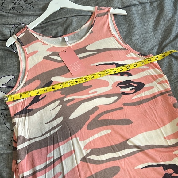 NWT BISHUIGE Casual Pink Camo Dress with Pockets! - Picture 6 of 9